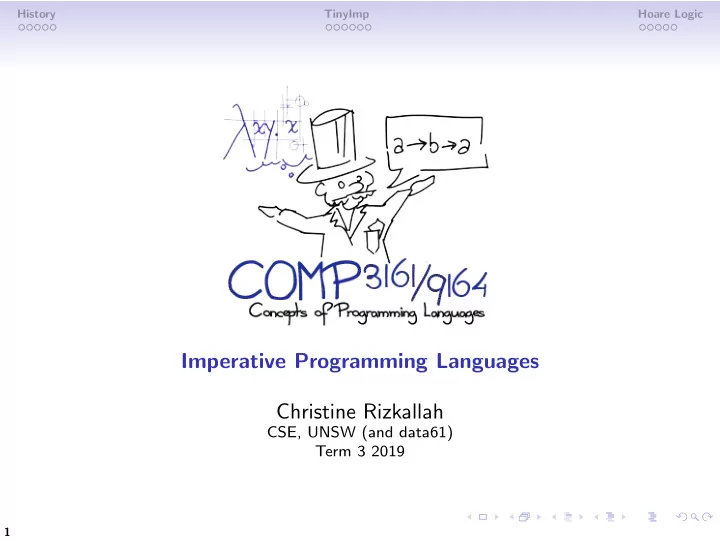 imperative programming languages christine rizkallah