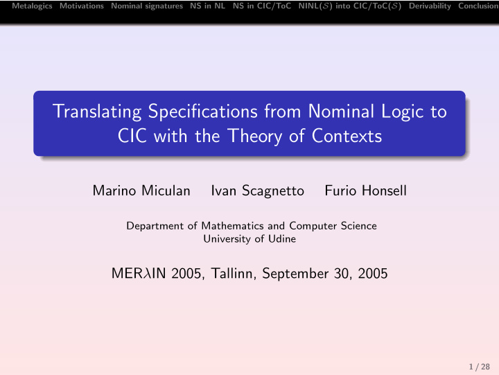 translating specifications from nominal logic to cic with