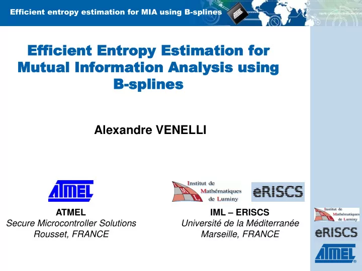 eff efficient entr icient entropy opy est estimation