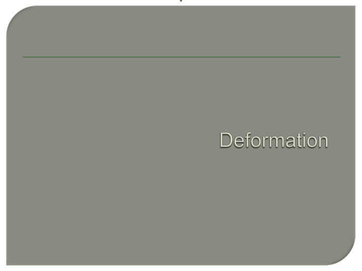 deformation causes change in the shape keeping typically
