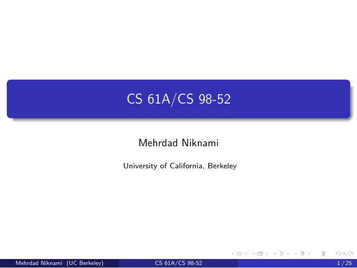 cs 61a cs 98 52