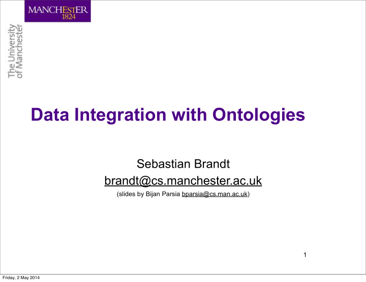 data integration with ontologies