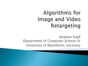 Department of Computer Science IV  University of Mannheim, Germany  Motivation  Part I: Basic