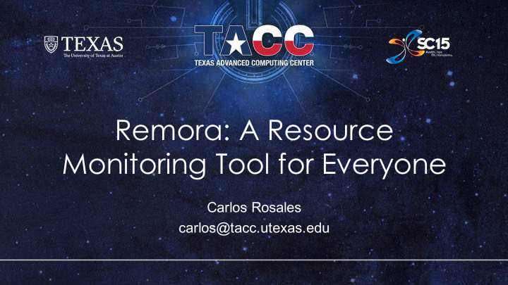 remora a resource monitoring tool for everyone