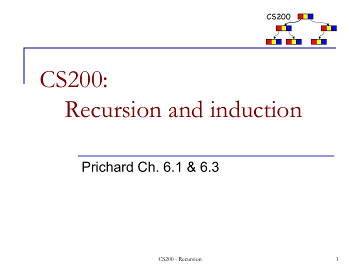 cs200 recursion and induction