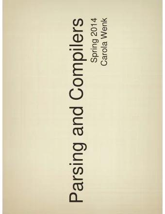 Parsing and Compilers  Spring 2014  Carola Wenk  Languages So Far  lw $t0, 1  Python  lw $t1,0