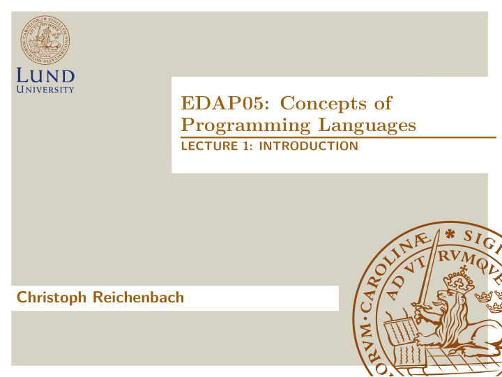 edap05 concepts of programming languages