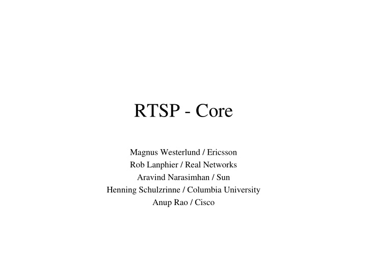 rtsp core