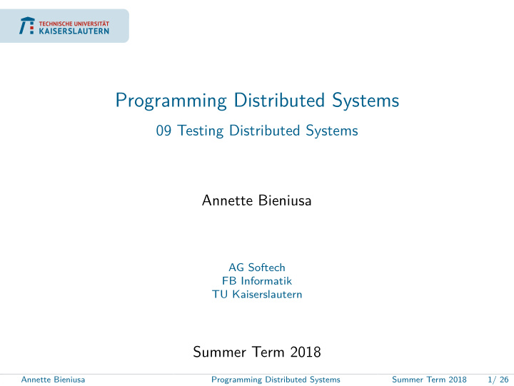 programming distributed systems