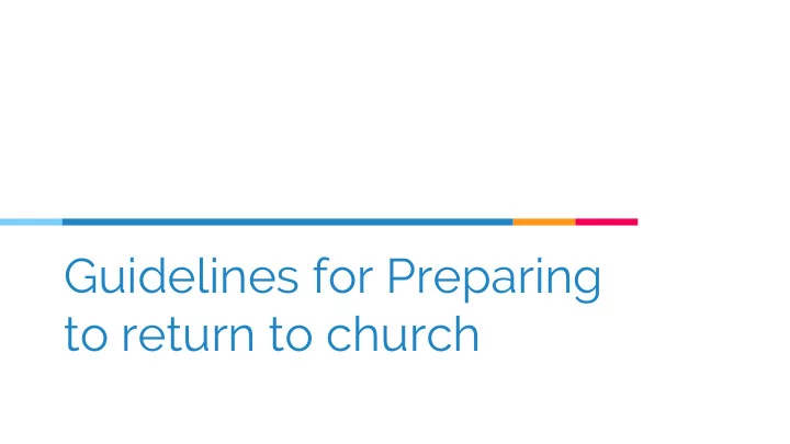 guidelines for preparing