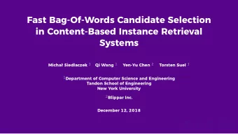 Fast Bag-Of-Words Candidate Selection  in Content-Based Instance Retrieval  Systems Micha
