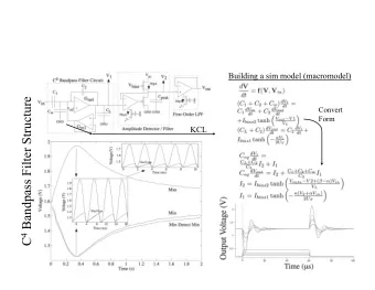 C 4 Bandpass Filter Structure  Convert  Form  KCL BPF   Abstraction in BandPass Filter  Two FG