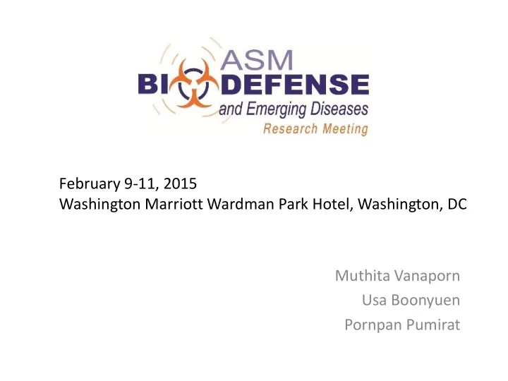 february 9 11 2015 washington marriott wardman park hotel