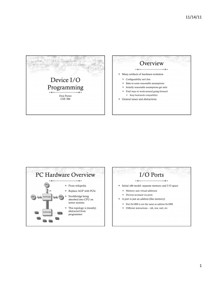 device i o