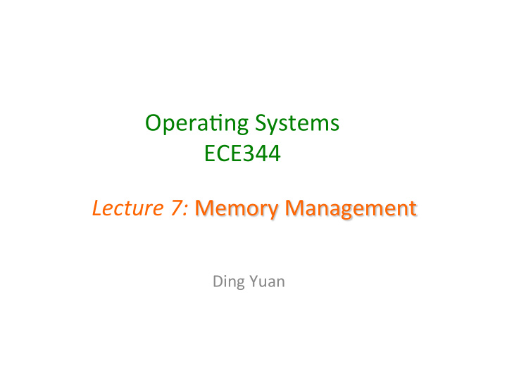 opera ng systems ece344