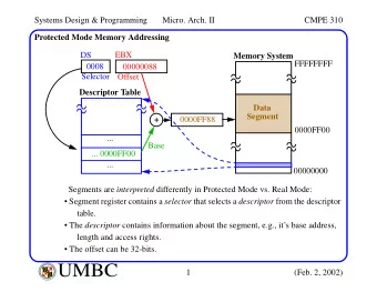 UMBC  A  B  M  A  L  T  F  O  U  M  B  C  I  M  Y  O  R  T  1  (Feb. 2, 2002)  I  E  S  R  C  E  O