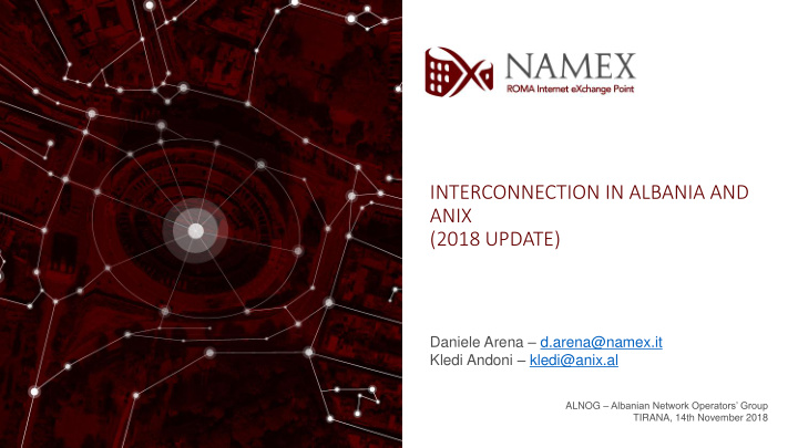 interconnection in albania and anix