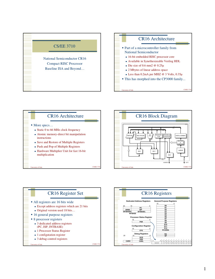 cr16 architecture