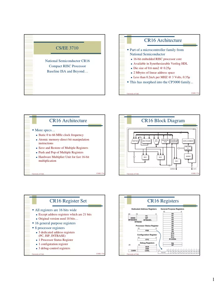 cr16 architecture