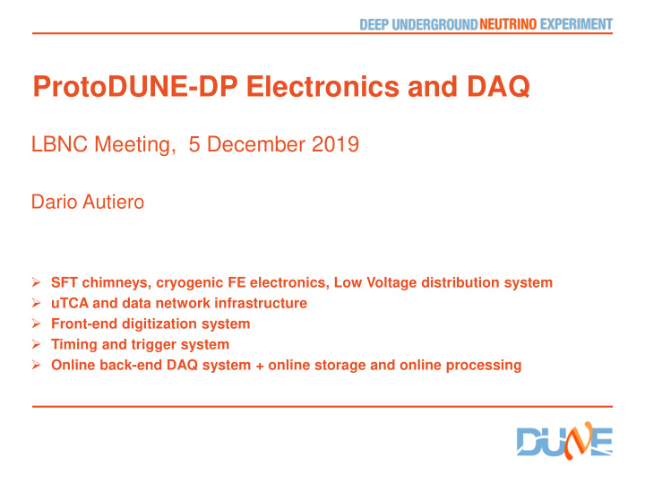 protodune dp electronics and daq