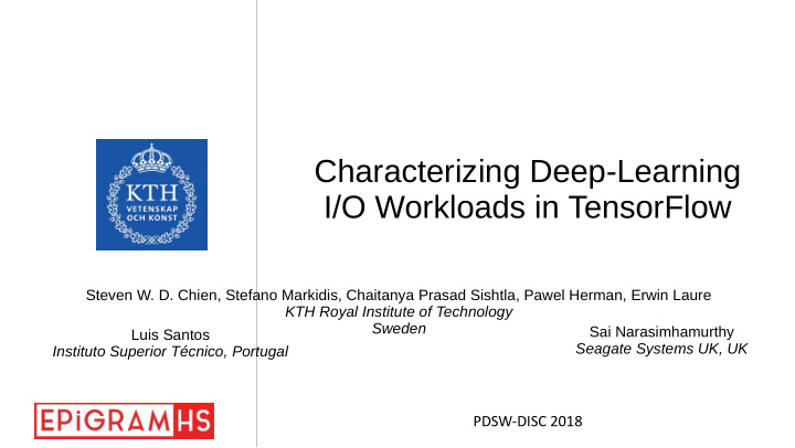 characterizing deep learning i o workloads in tensorflow