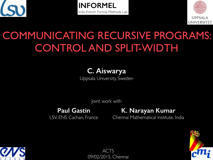 communicating recursive programs control and split width