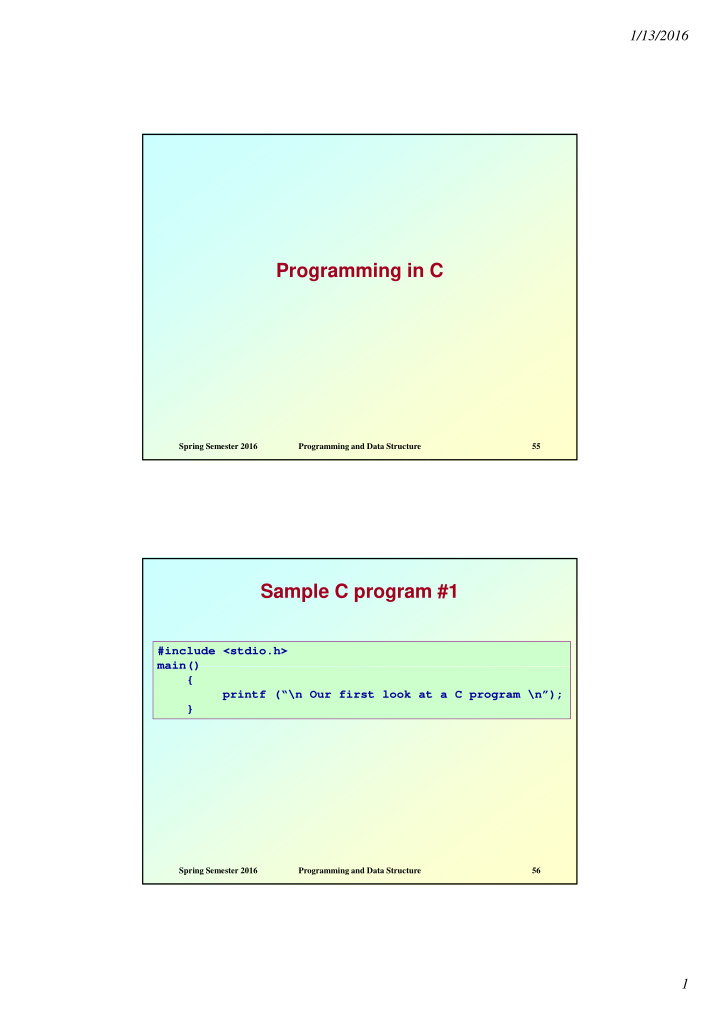 programming in c