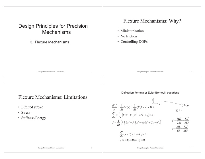 flexure mechanisms why design principles for precision
