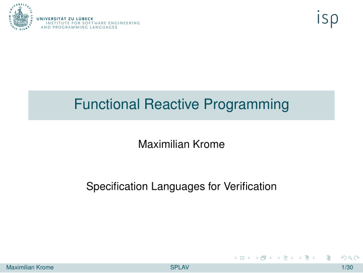 functional reactive programming