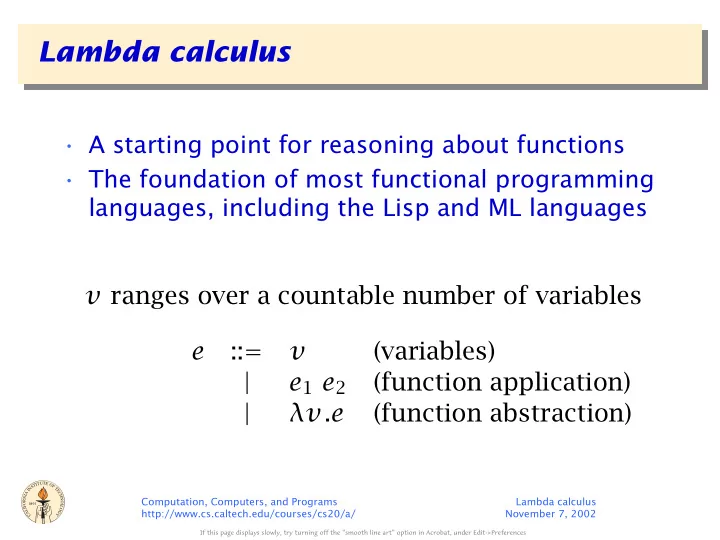 lambda calculus