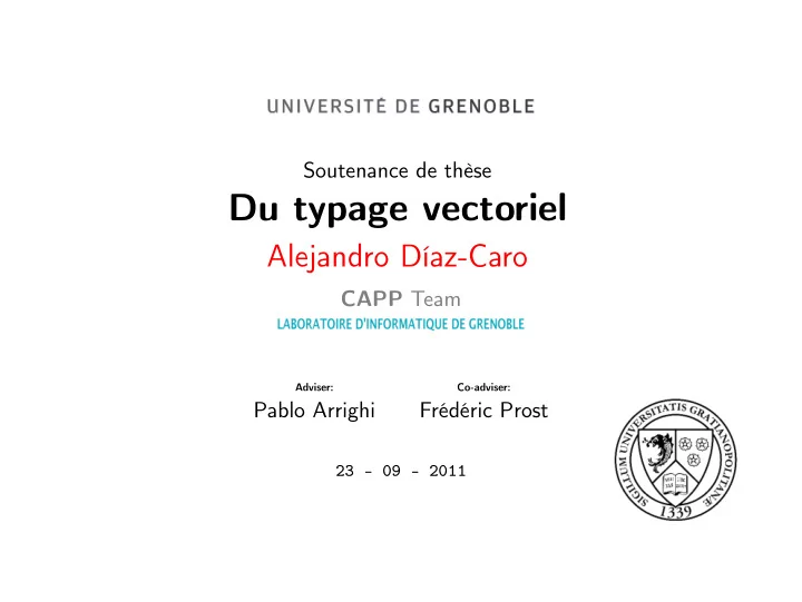 du typage vectoriel