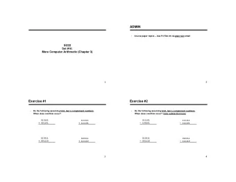 ADMIN    Course paper topics  due Fri Feb 24 via plain text email  SI232  Set #10:  More