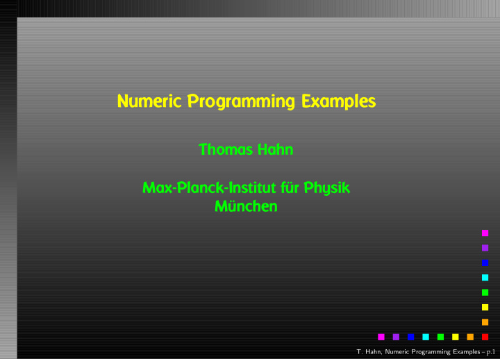 numeric programming examples