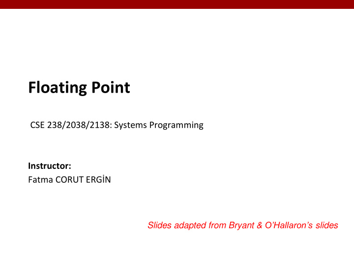 floating point