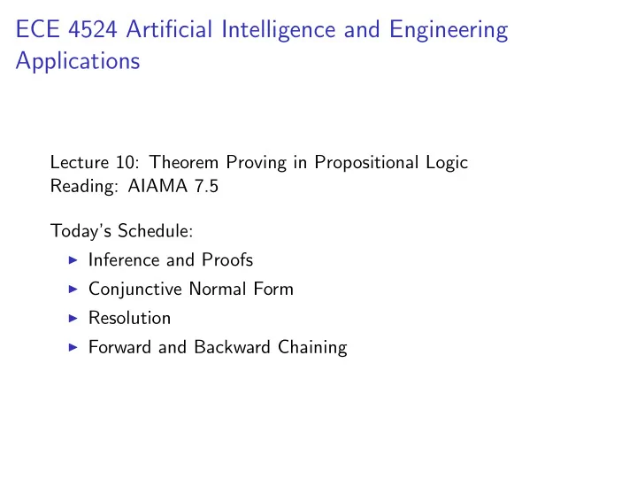 ece 4524 artificial intelligence and engineering