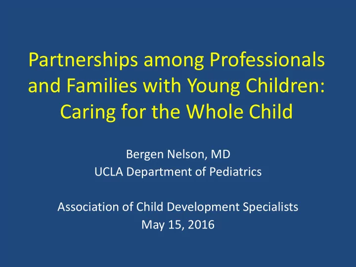 partnerships among professionals