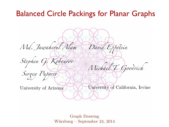 balanced circle packings for planar graphs