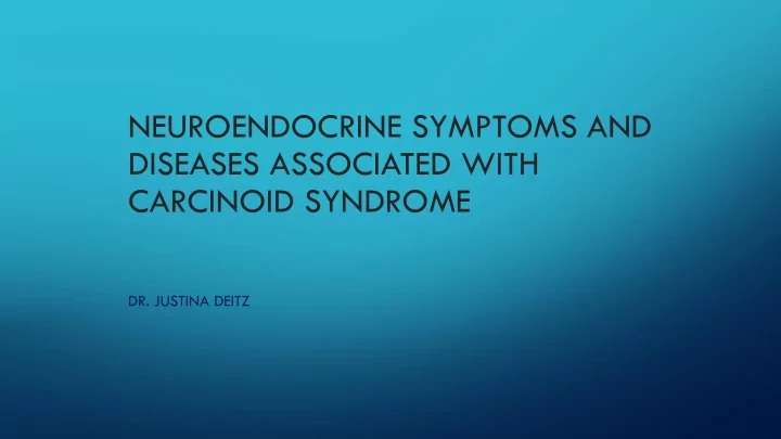 carcinoid syndrome