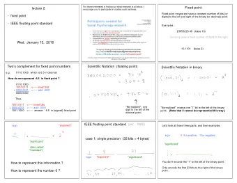 Fixed point  lecture 2  encourage you to participate in studies such as these.  Fixed point means