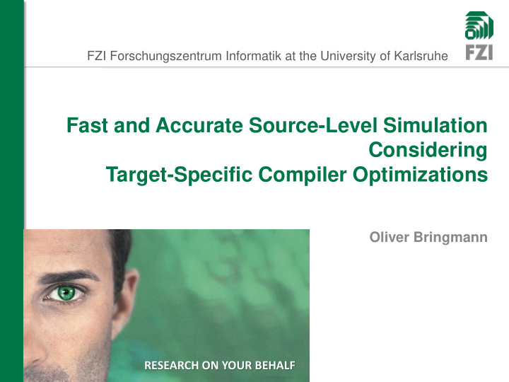 target specific compiler optimizations