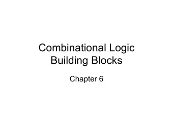 Combinational Logic  Building Blocks  Chapter 6  Combinational Logic  Introduction  Decoders  Basic