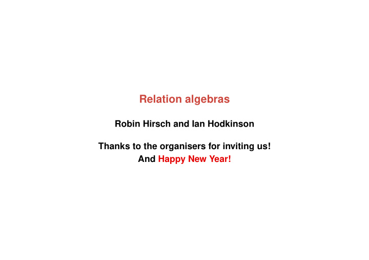 relation algebras