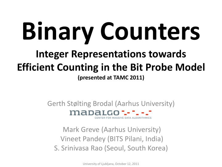 binary counters