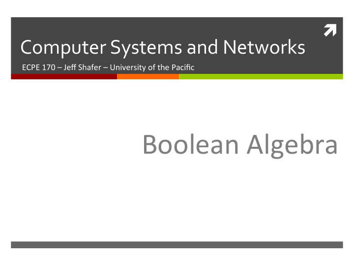 boolean algebra