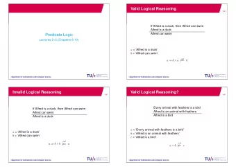 Valid Logical Reasoning  2/41  If Alfred is a duck, then Alfred can swim  Alfred is a duck  Alfred