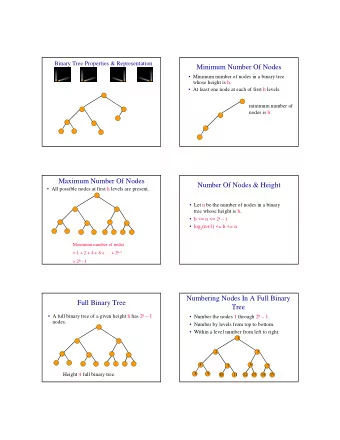 Minimum Number Of Nodes   Minimum number of nodes in a binary tree  whose height is h.   At