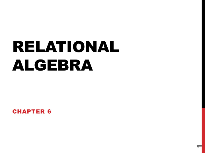 relational algebra