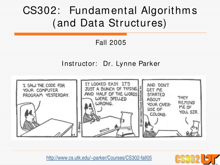 cs302 fundamental algorithms and data structures