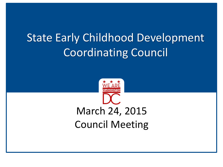 state early childhood development