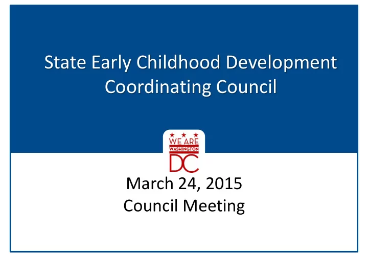 state early childhood development